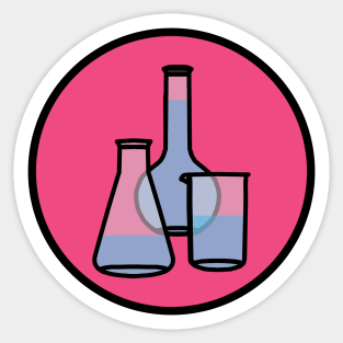 Beaker and Flasks Science Sticker
